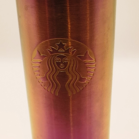 Starbucks NWT 2022 Summer Rainbow Iridescent Stainless Steel 24oz Tumbler HTF - Picture 5 of 8